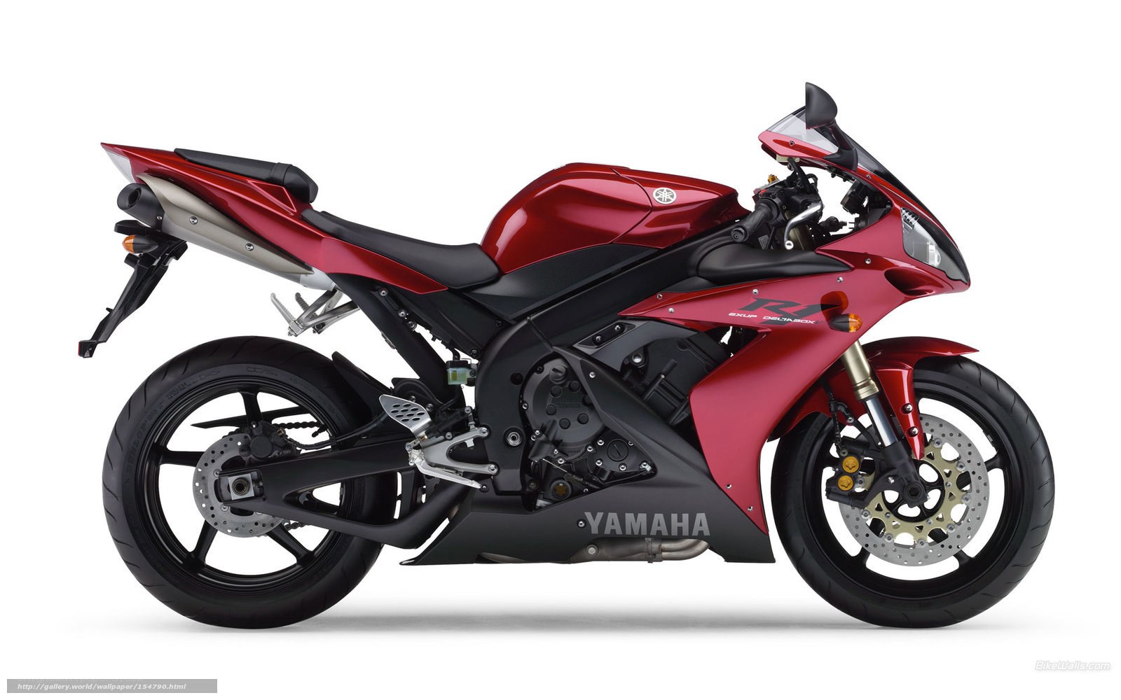 Red Yamaha sport motorcycle