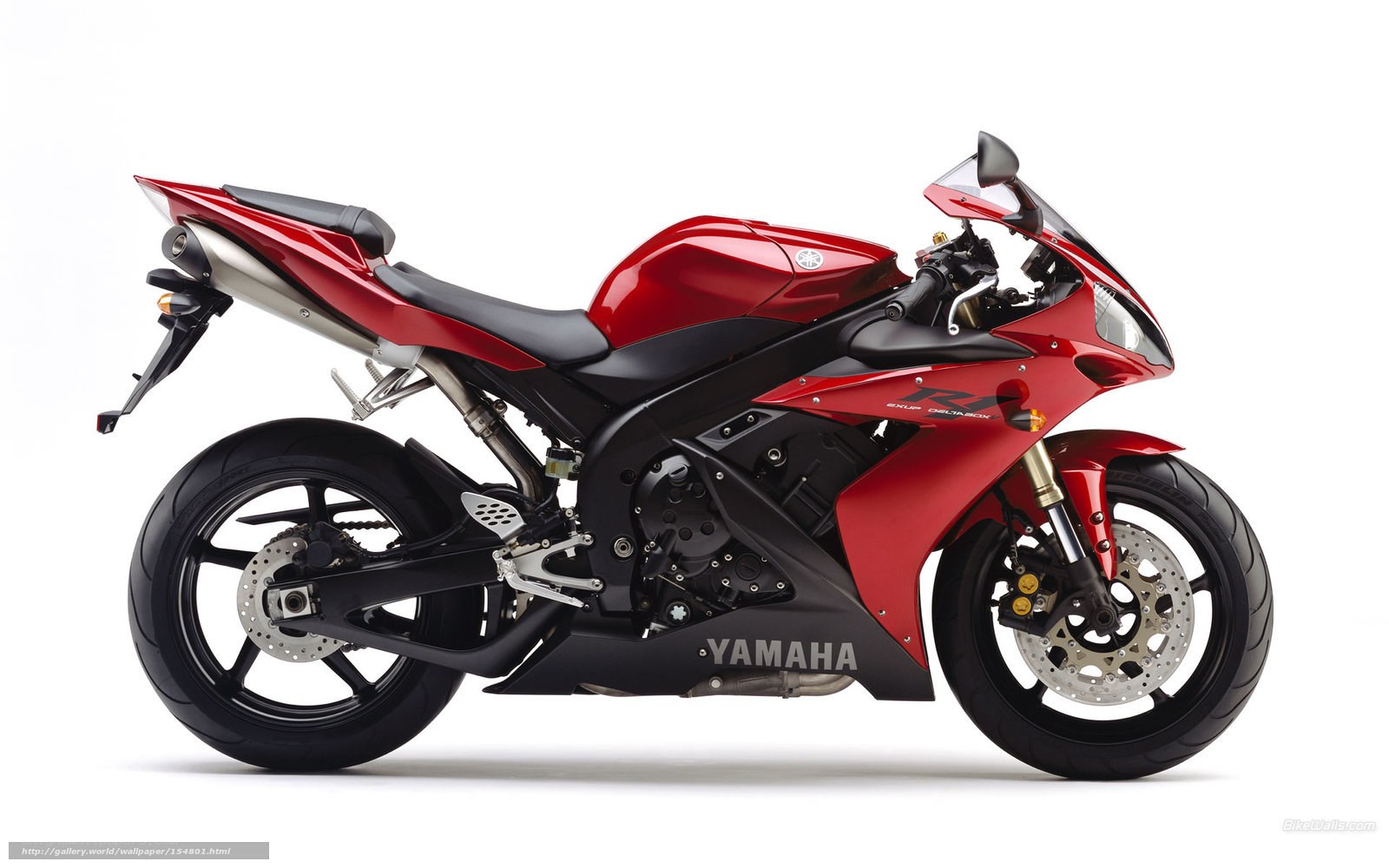 Red Yamaha sport motorcycle