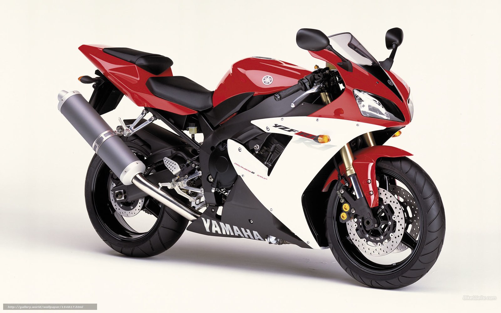 Red Yamaha sport motorcycle