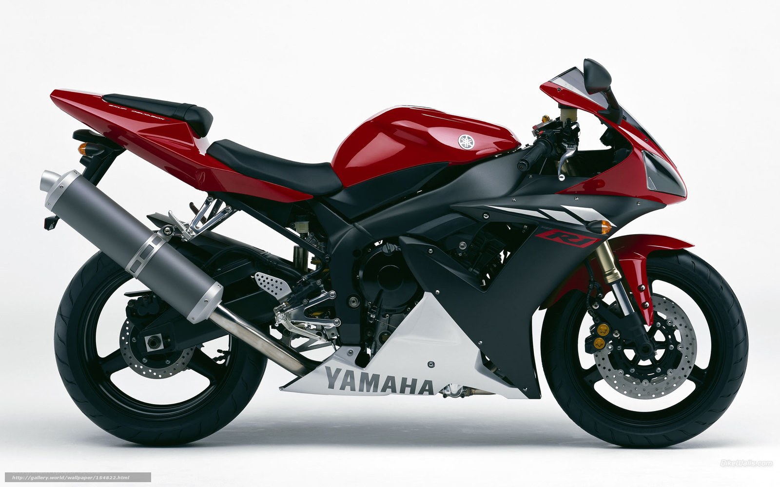 Red Yamaha sport motorcycle