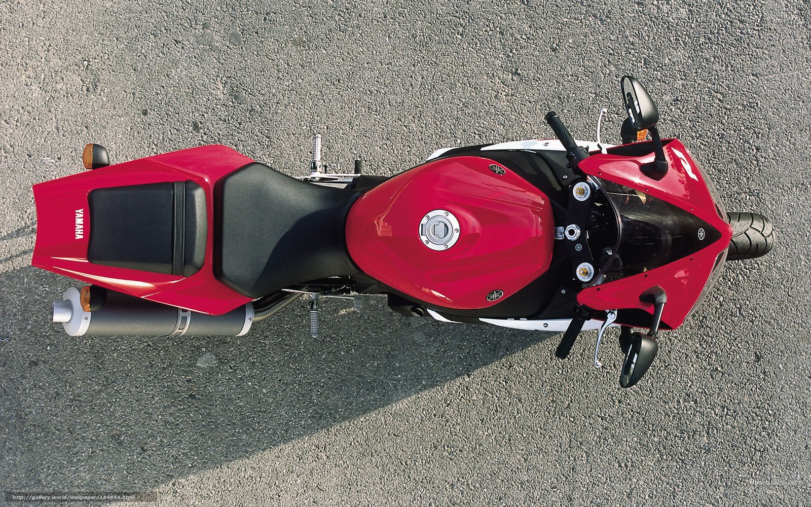 Red Yamaha sport motorcycle