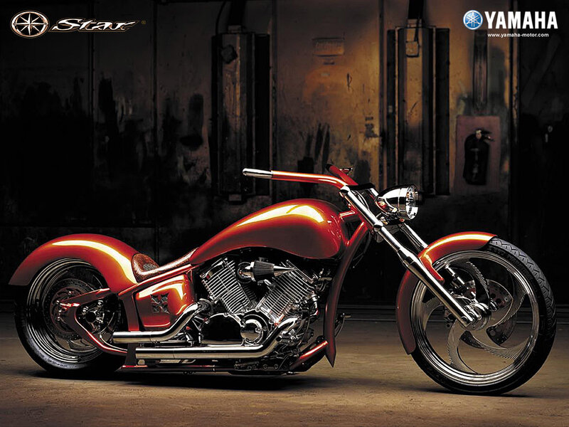 Red Yamaha Star motorcycle