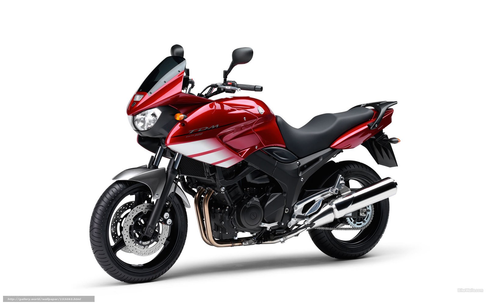 Red Yamaha TDM motorcycle