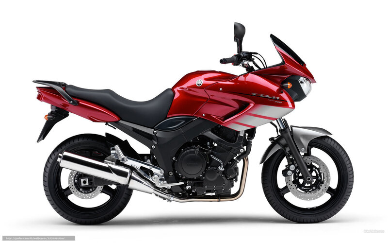Red Yamaha TDM motorcycle
