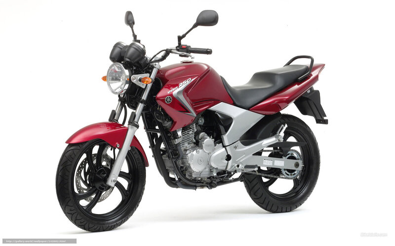 Red Yamaha TZR 250 motorcycle
