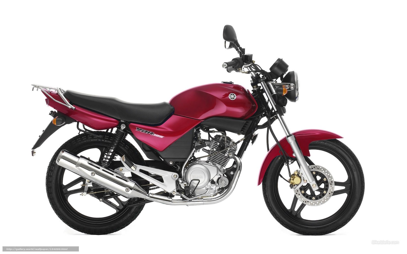 Red Yamaha YBR 125 motorcycle