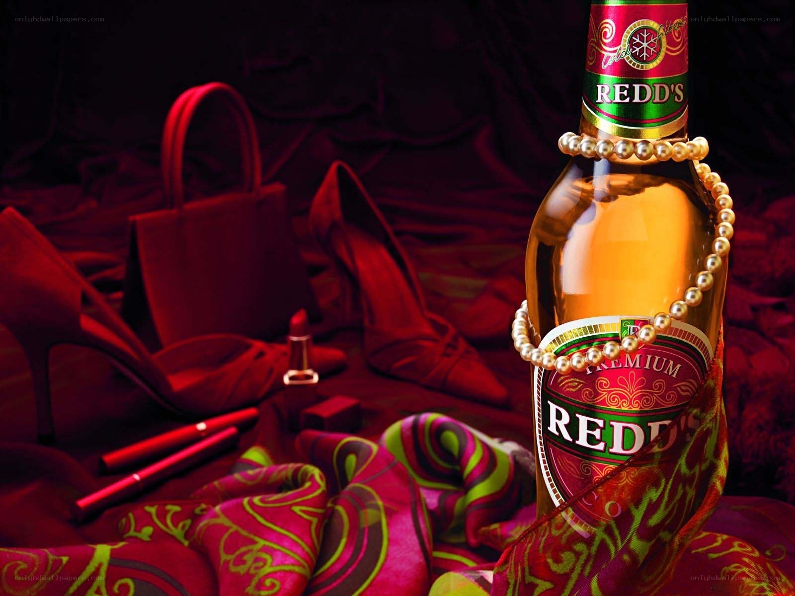 Redd's beer with accessories