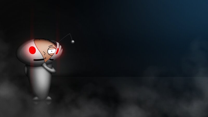 Reddit alien with red eyes