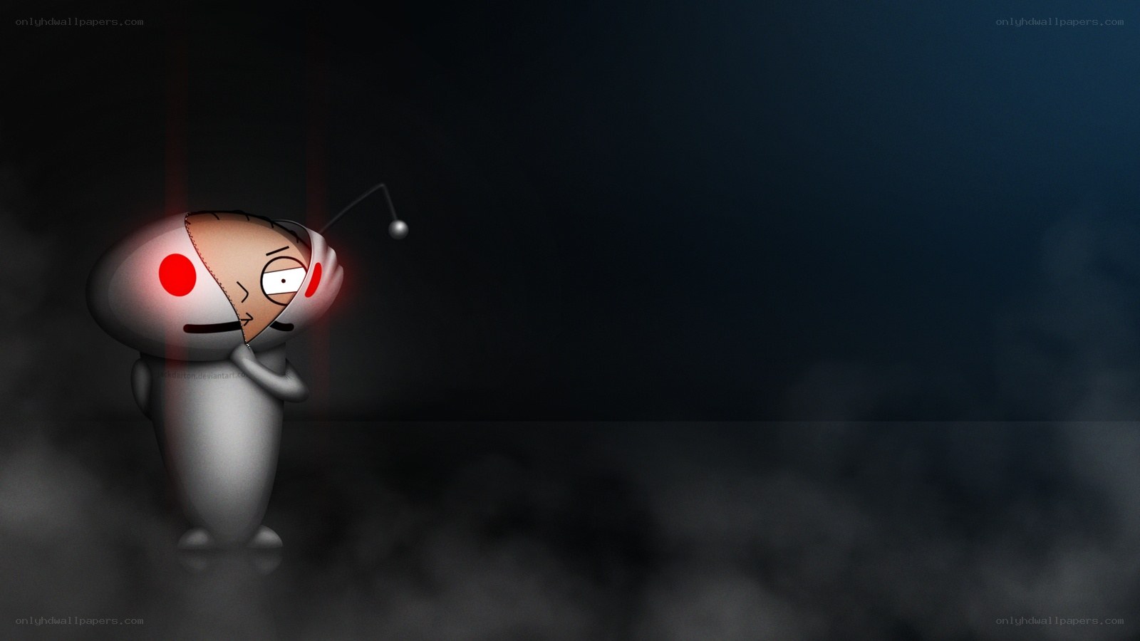 Reddit alien with red eyes