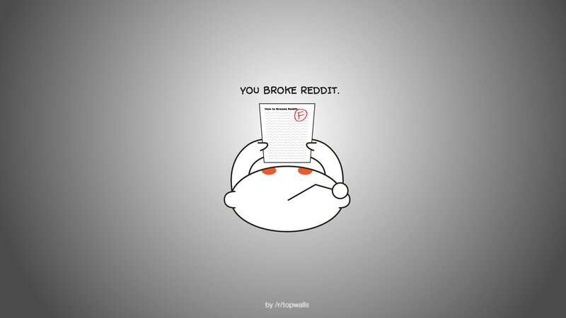 Reddit error message