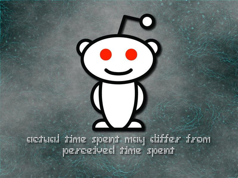 Reddit mascot with text