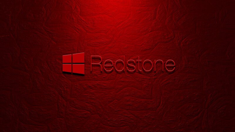 Redstone Logo on Red Wall