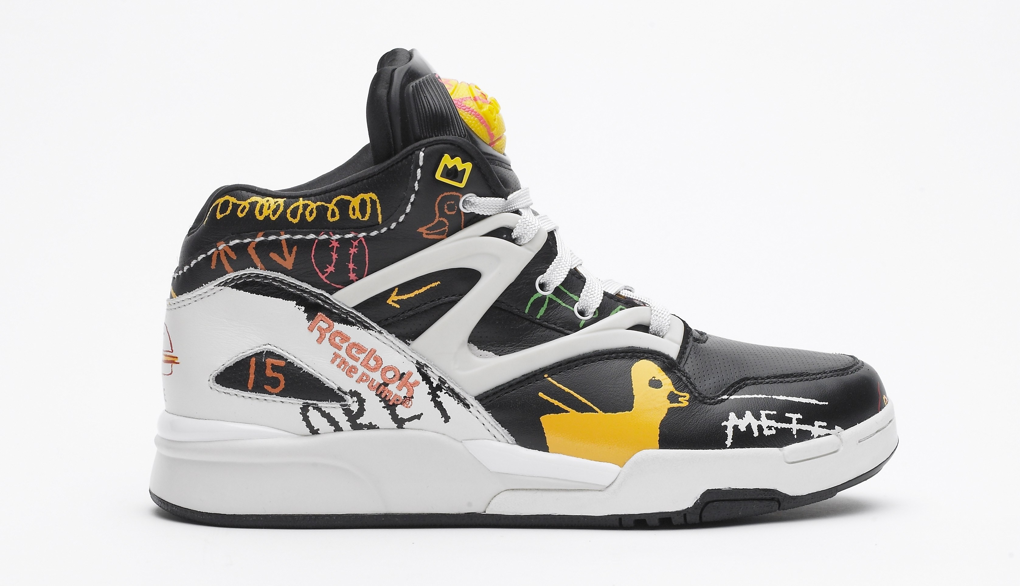 Reebok Pump sneaker with graffiti art