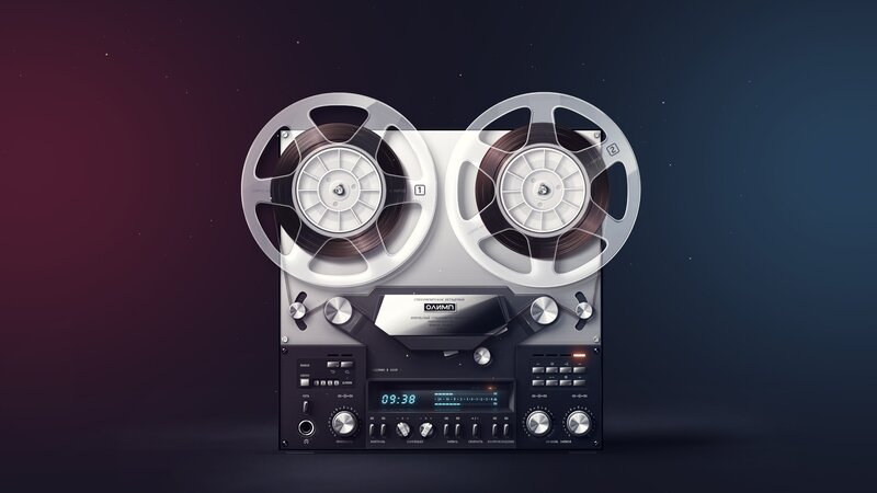 Reel-to-reel Tape Recorder — Black, Dramatic