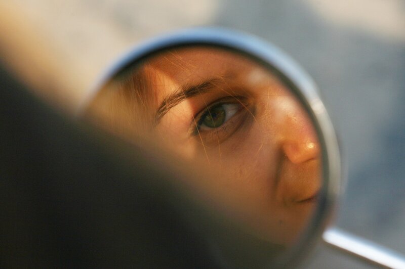 reflection in a mirror