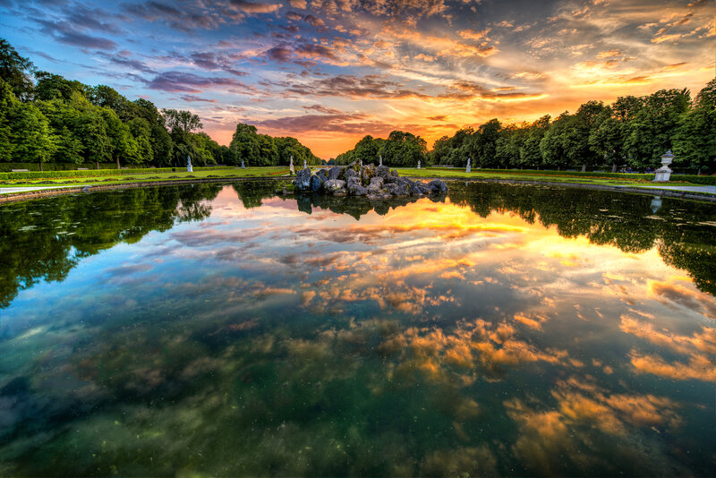 Reflection in Pond at Sunset