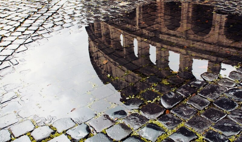 Reflection in Puddle — Gray