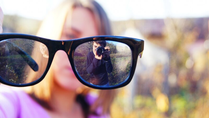 Reflection in Sunglasses — Black, Outdoor