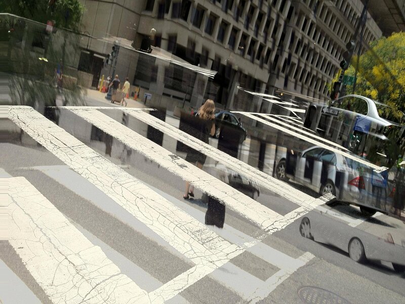 Reflection of City Street