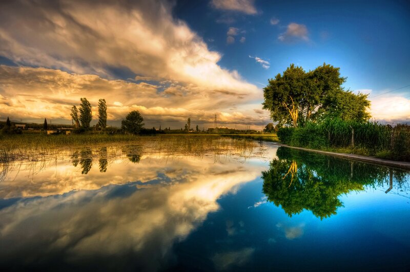 Reflection of Sky in Water