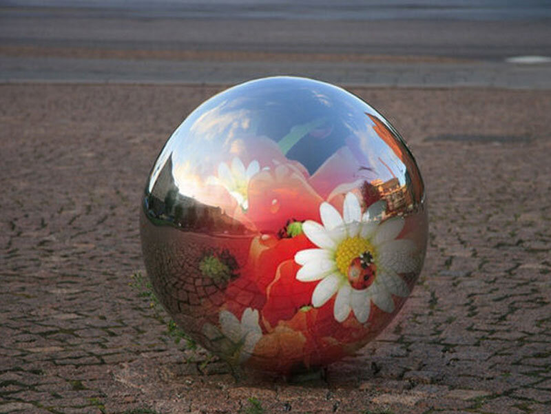 Reflective Floral Sphere