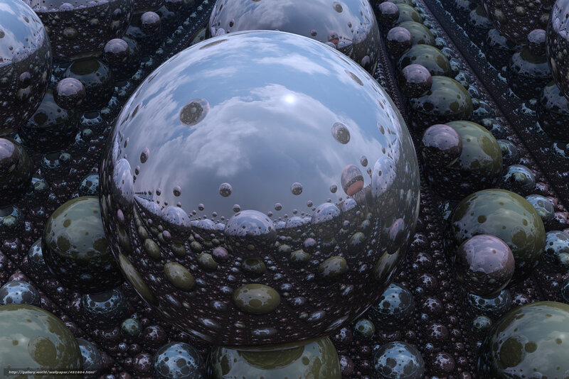 Reflective Spheres in a Fractal Array