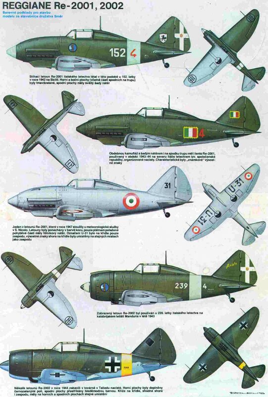 Reggiane Re-2001 and Re-2002 aircraft
