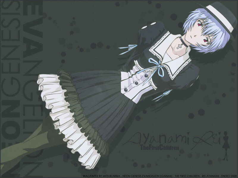 Rei Ayanami in a dress
