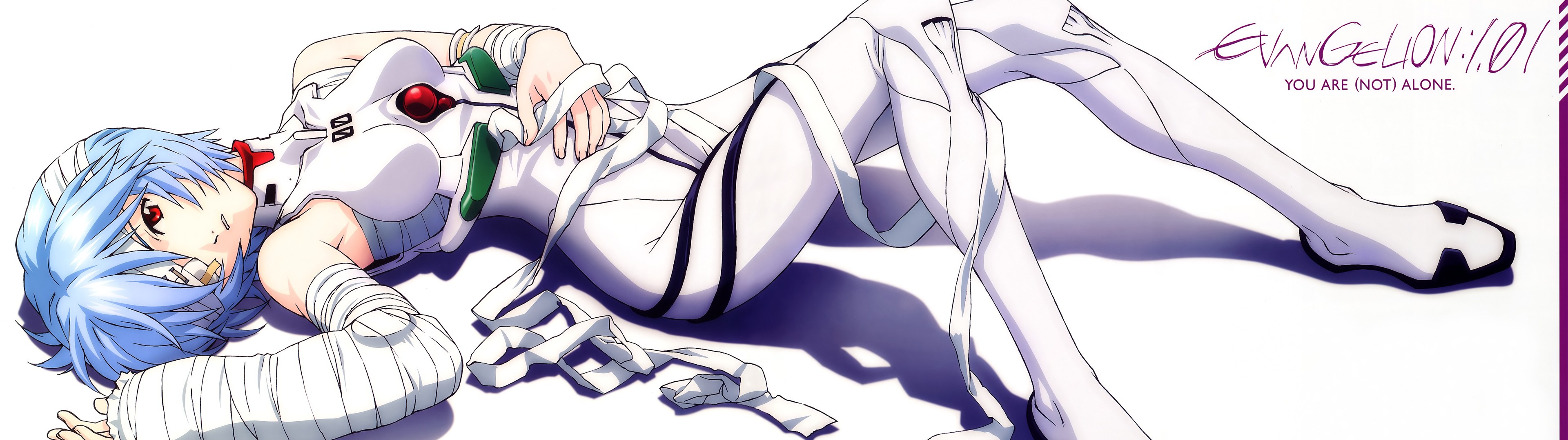 Rei Ayanami in a white suit
