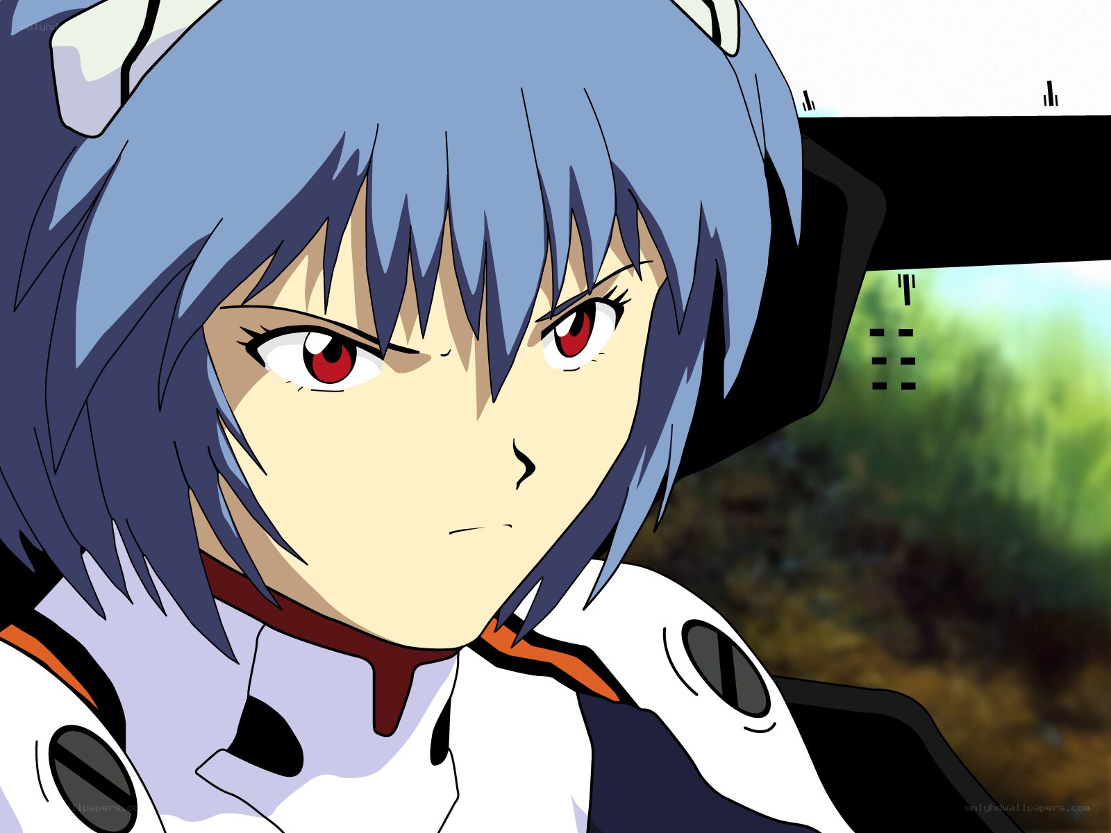 Rei Ayanami in cockpit