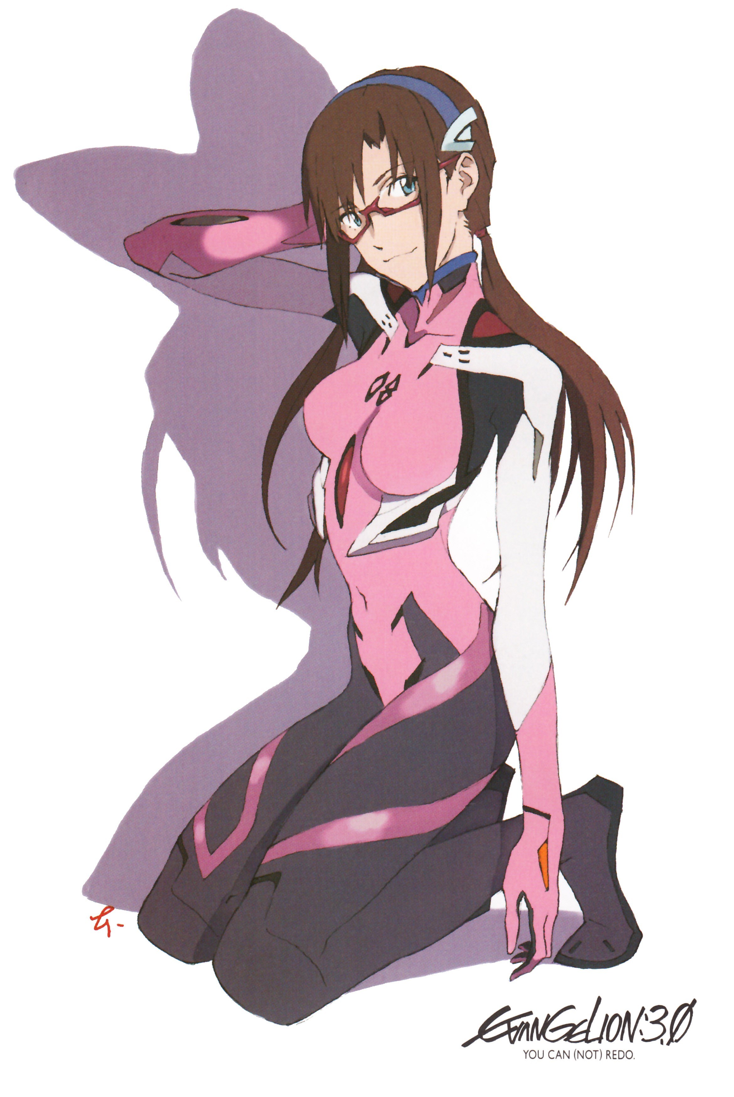 Rei Ayanami in pink plug suit
