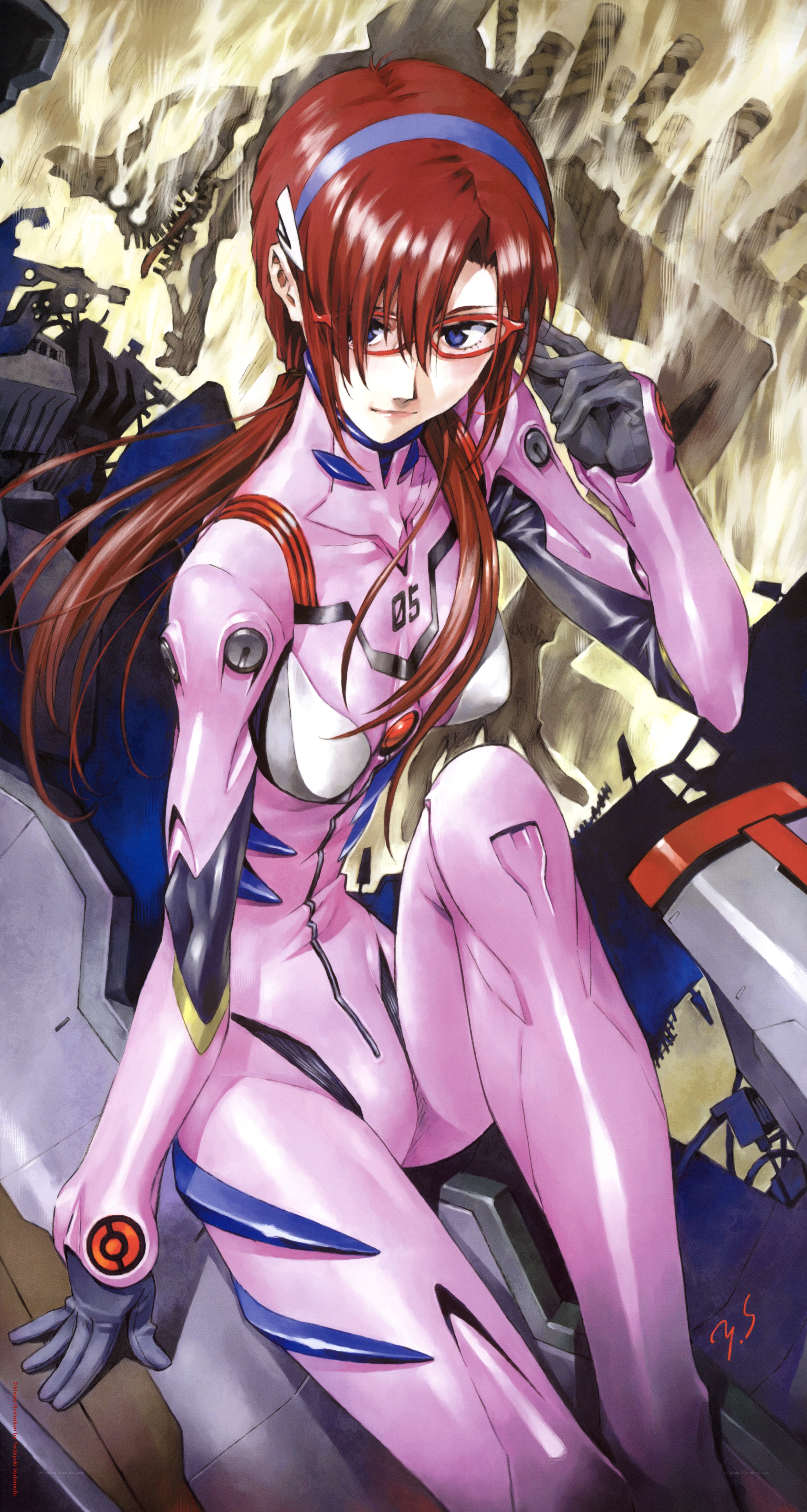 Rei Ayanami in pink suit