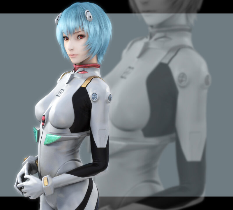 Rei Ayanami in plugsuit