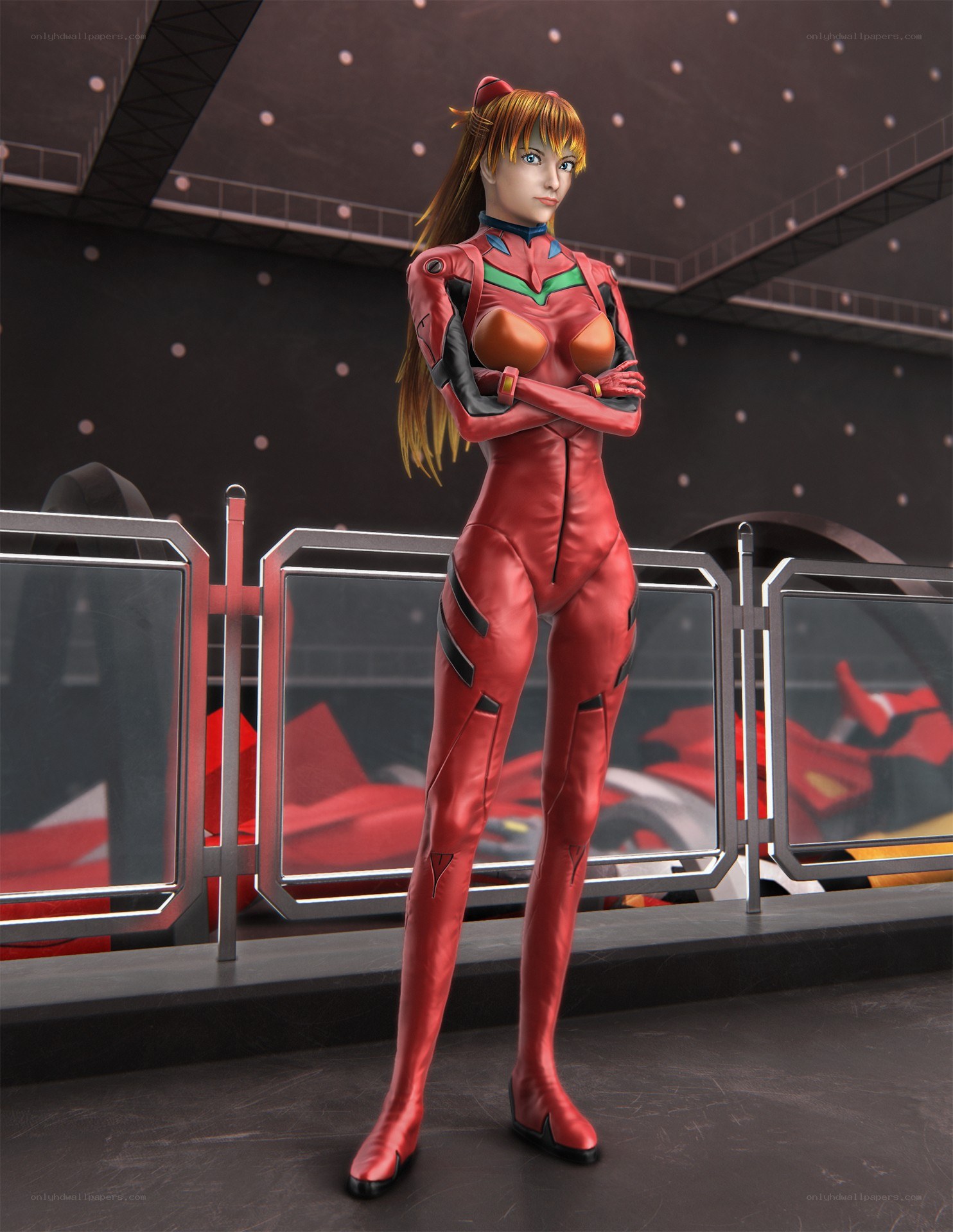 Rei Ayanami in red suit