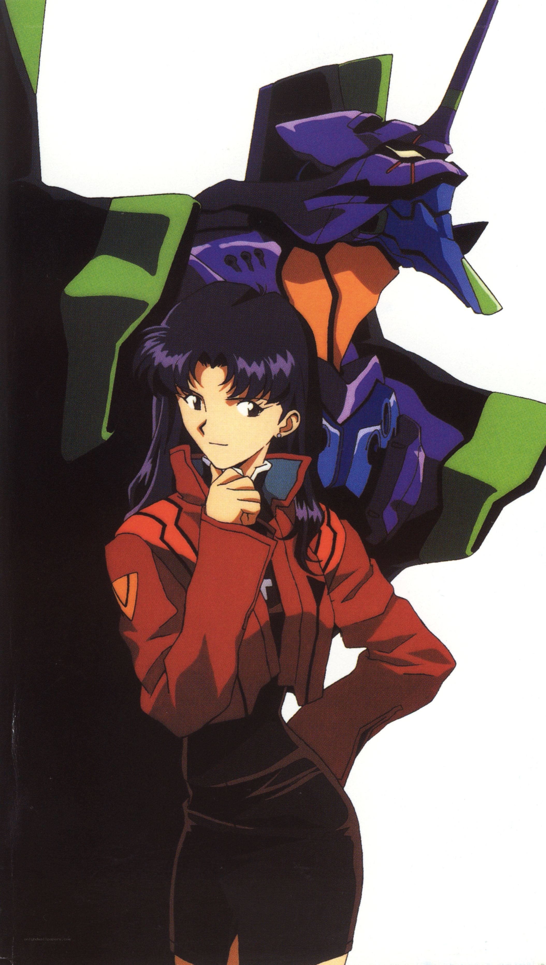 Rei Ayanami with Evangelion Unit-02