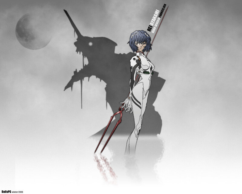 Rei Ayanami with Lance of Longinus