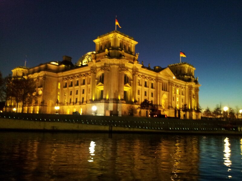 Reichstag Building at Night — Blue