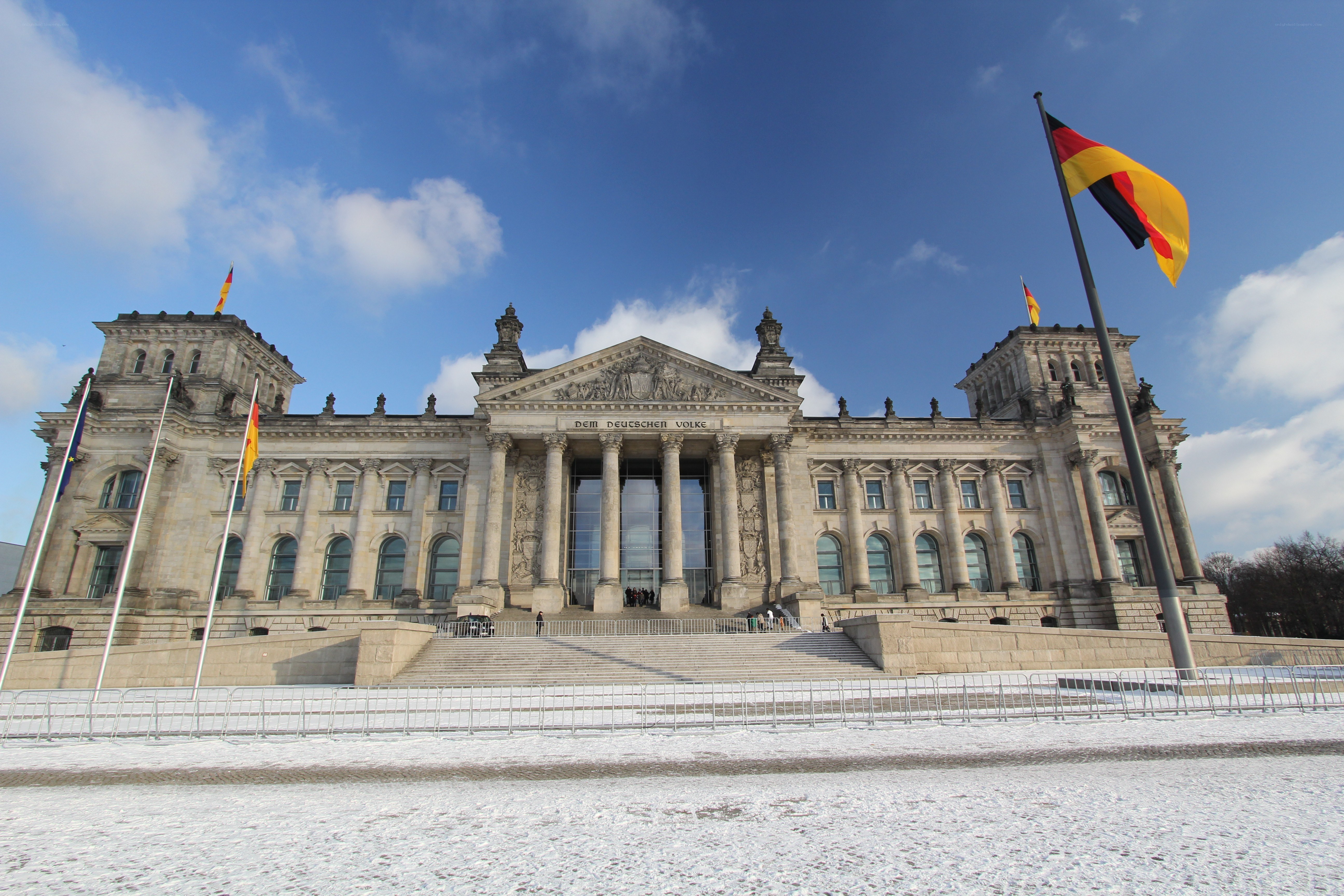Reichstag building in winter