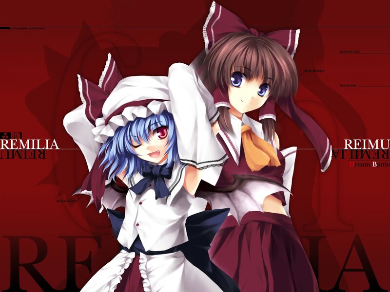 Reimu and Remilia from Touhou
