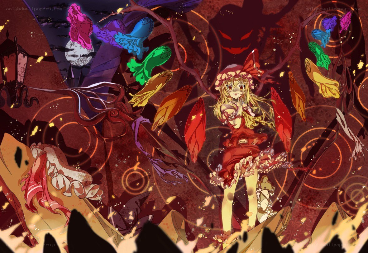 Reimu Hakurei in a dark forest