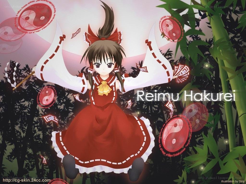 Reimu Hakurei in a forest