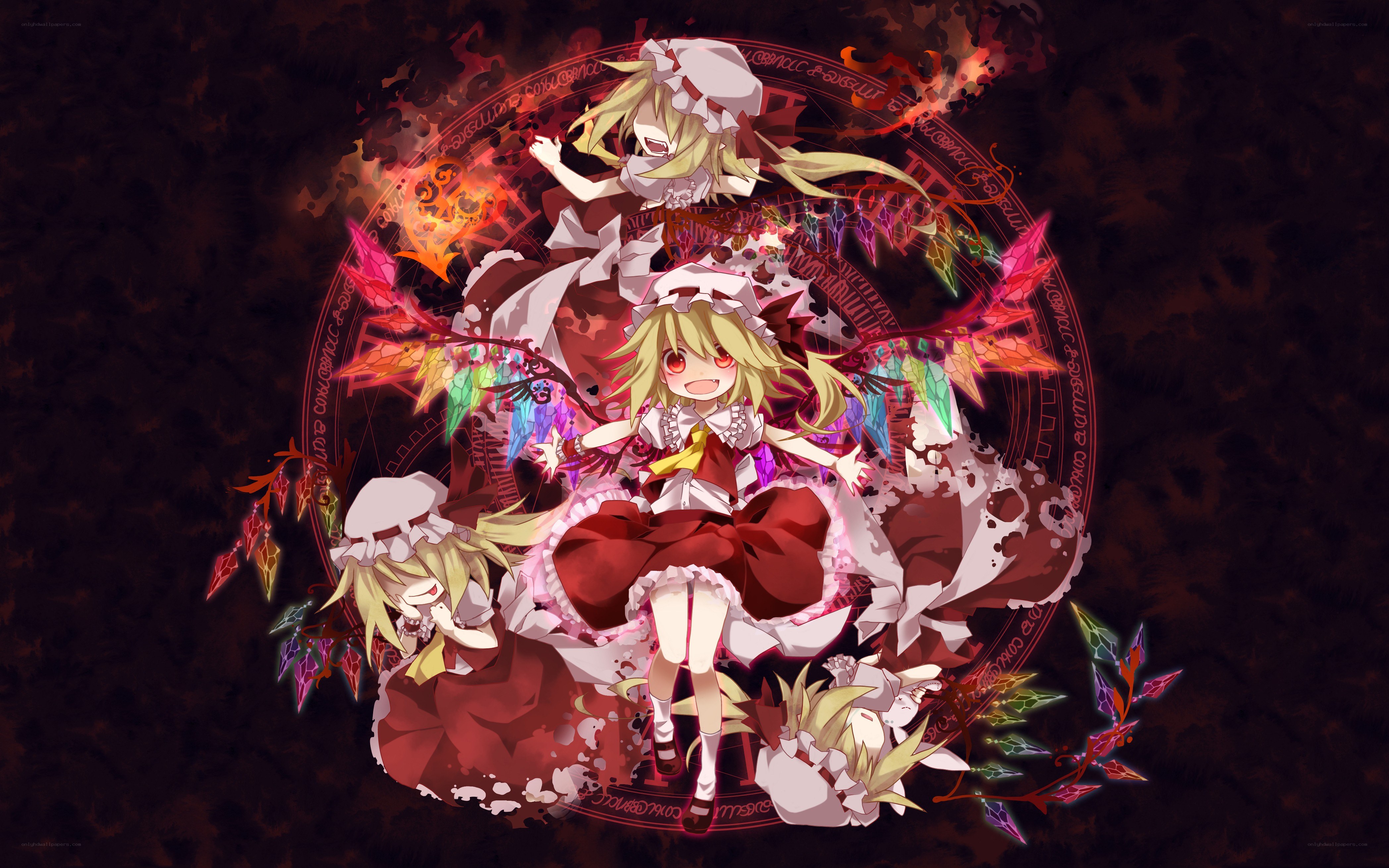 Reimu Hakurei in a magical circle