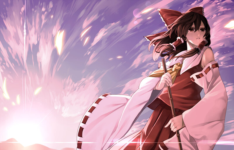 Reimu Hakurei in a magical storm