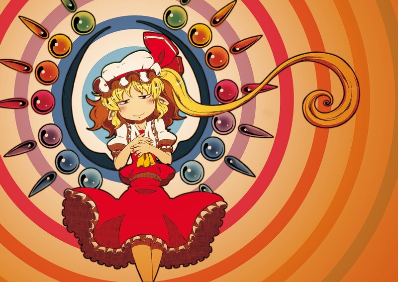 Reimu Hakurei in a magical swirl