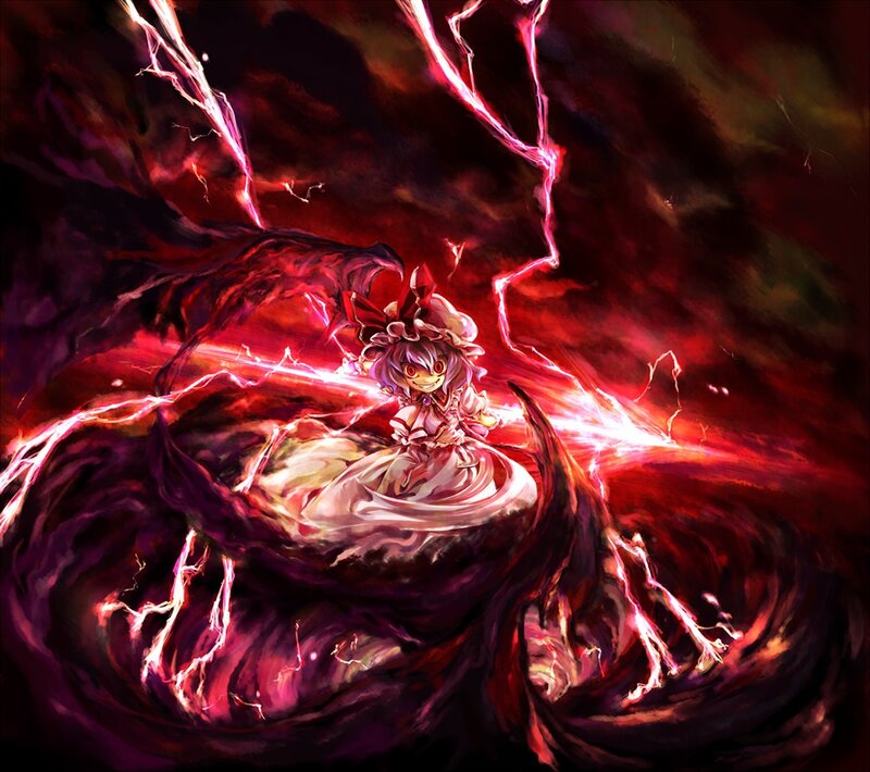 Reimu Hakurei in a storm