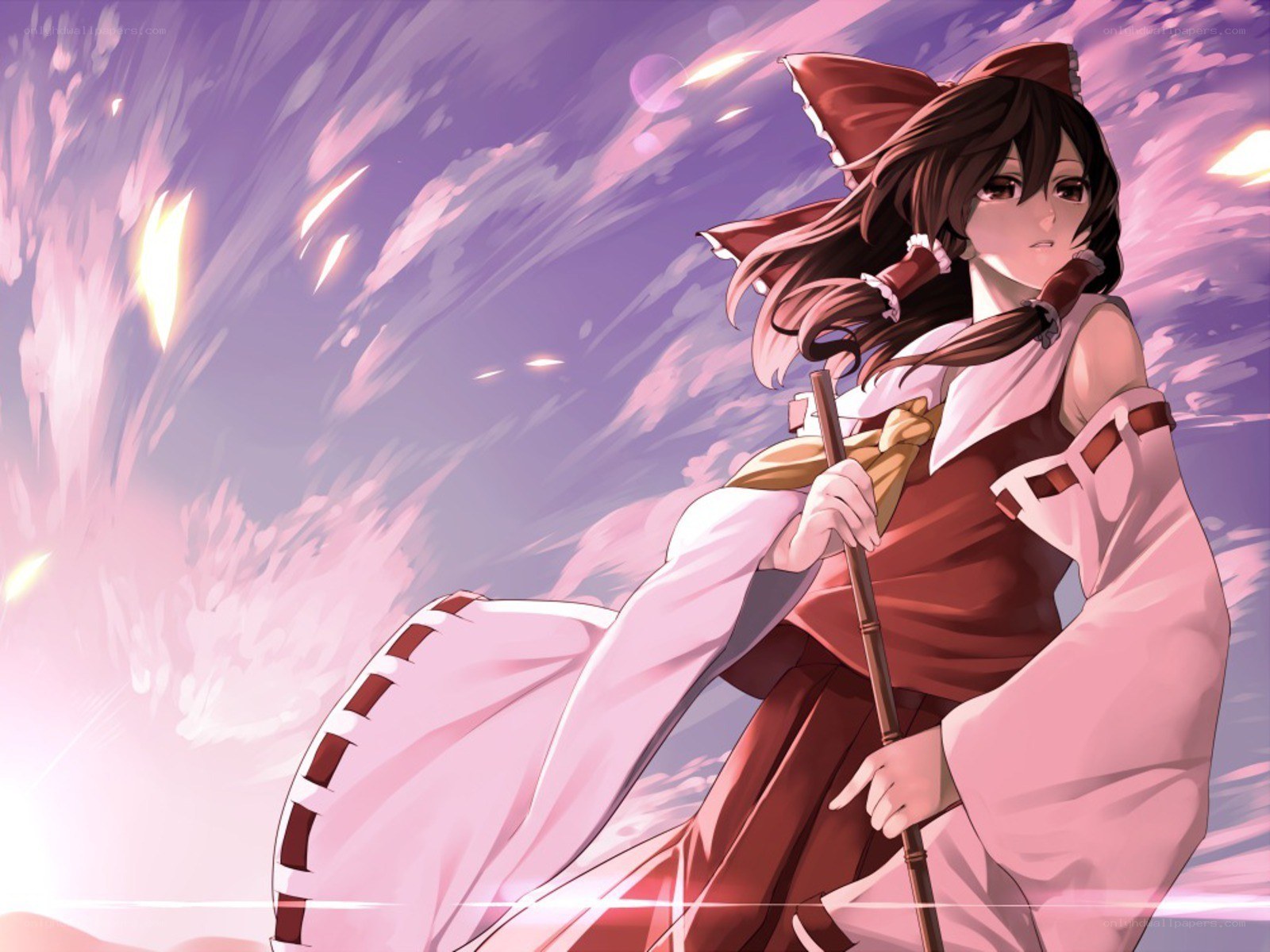 Reimu Hakurei in a storm