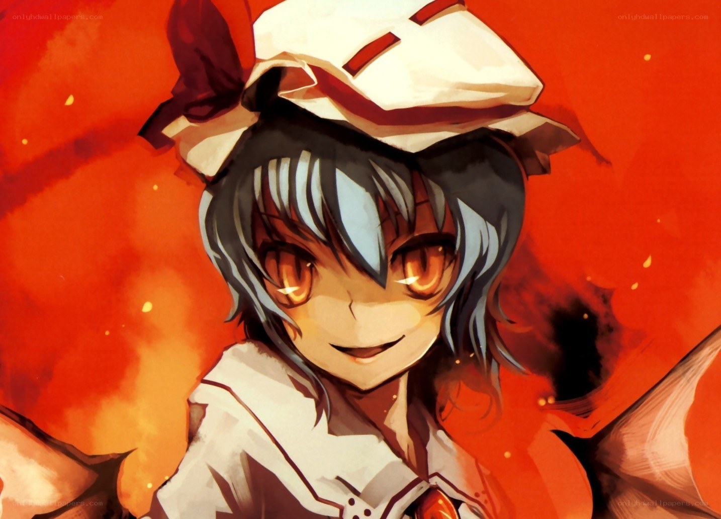 Reimu Hakurei in fire