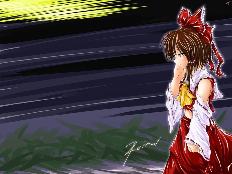 Reimu Hakurei in red dress