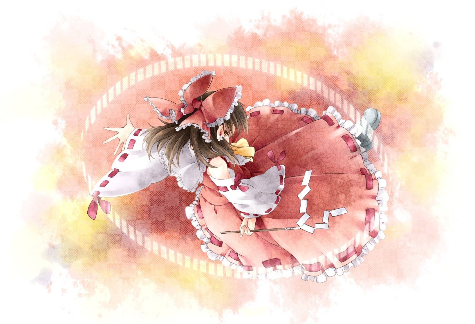 Reimu Hakurei spinning