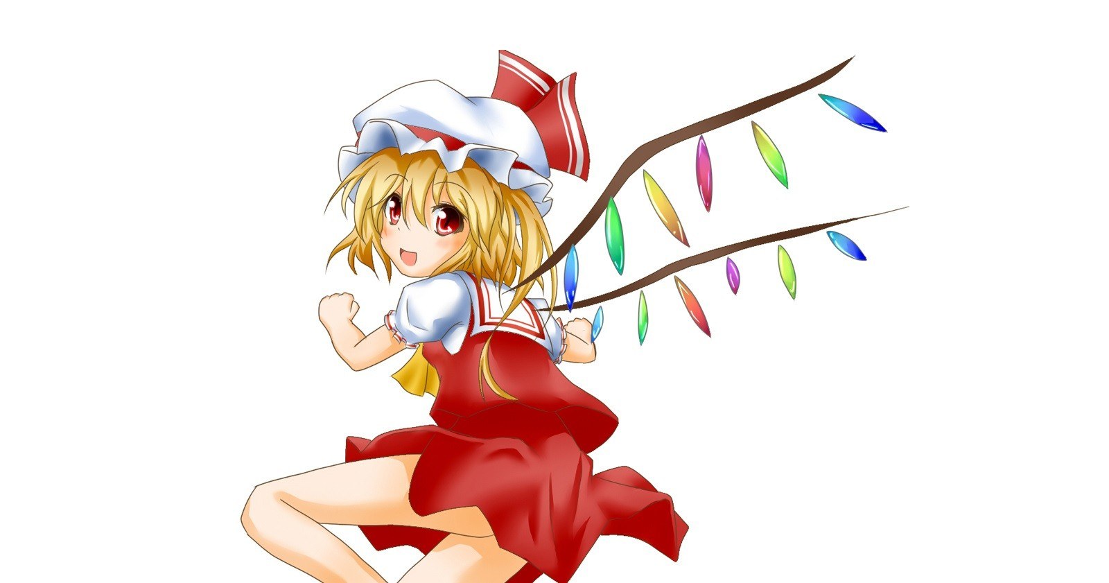 Reimu Hakurei with a branch